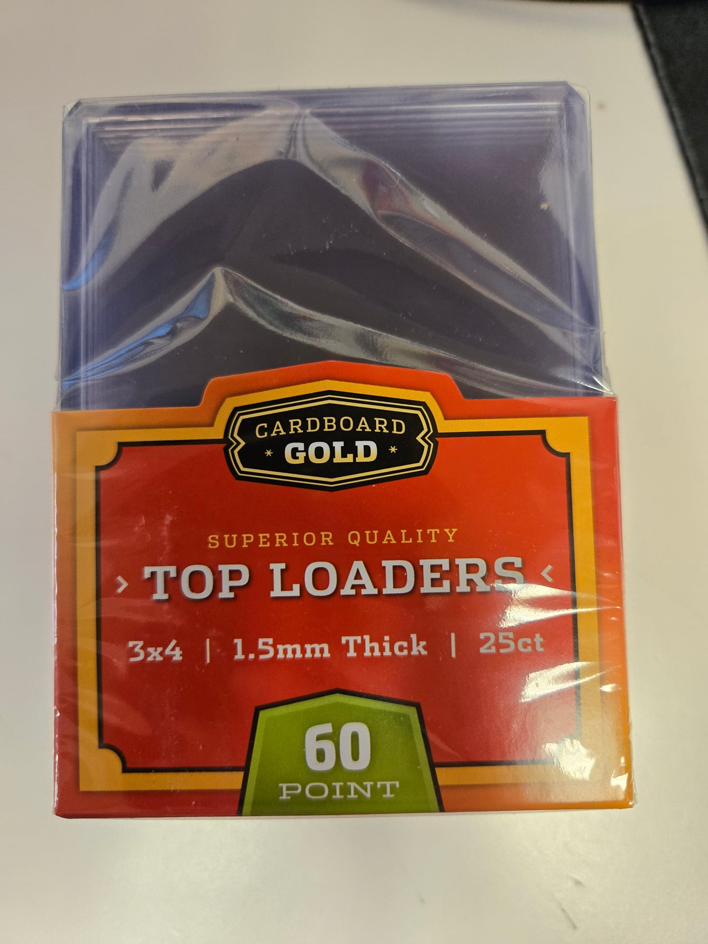 CARDBOARD GOLD 60 POINT TOP LOADER 25 COUNT