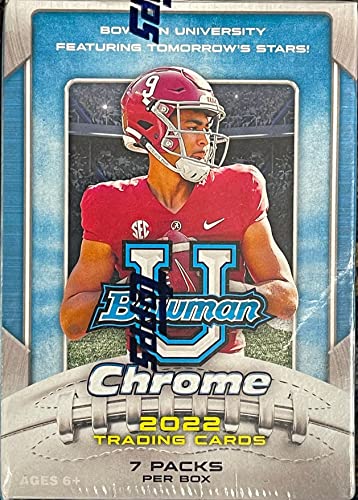 2022 BOWMAN CHROME UNIVERSITY FOOTBALL BLASTER BOX