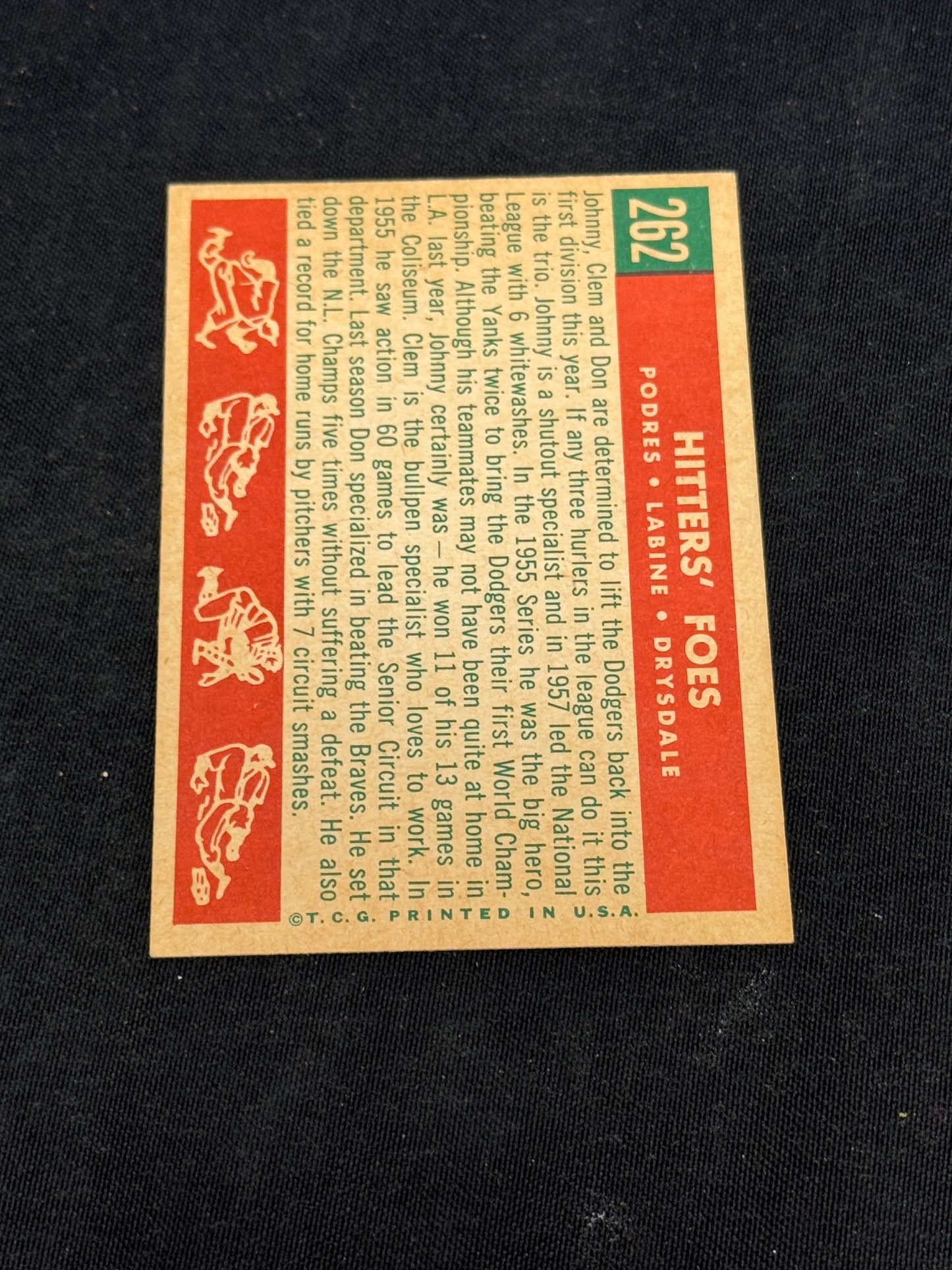 1959 TOPPS DON DRYSDALE #262 NRMT V15323