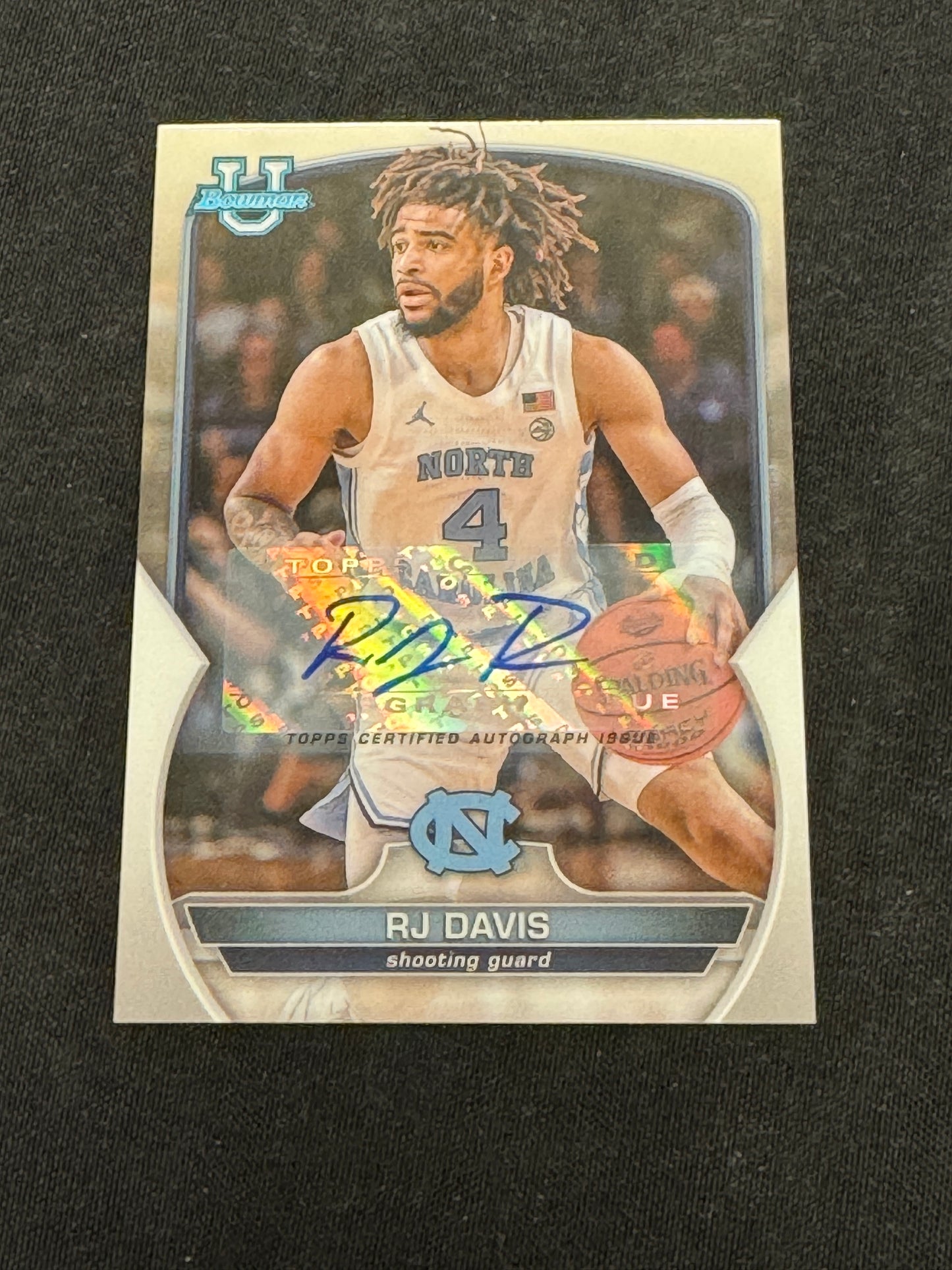 2023 BOWMAN UNIVERSITY BASK RJ DAVIS #10 AUTO RC14