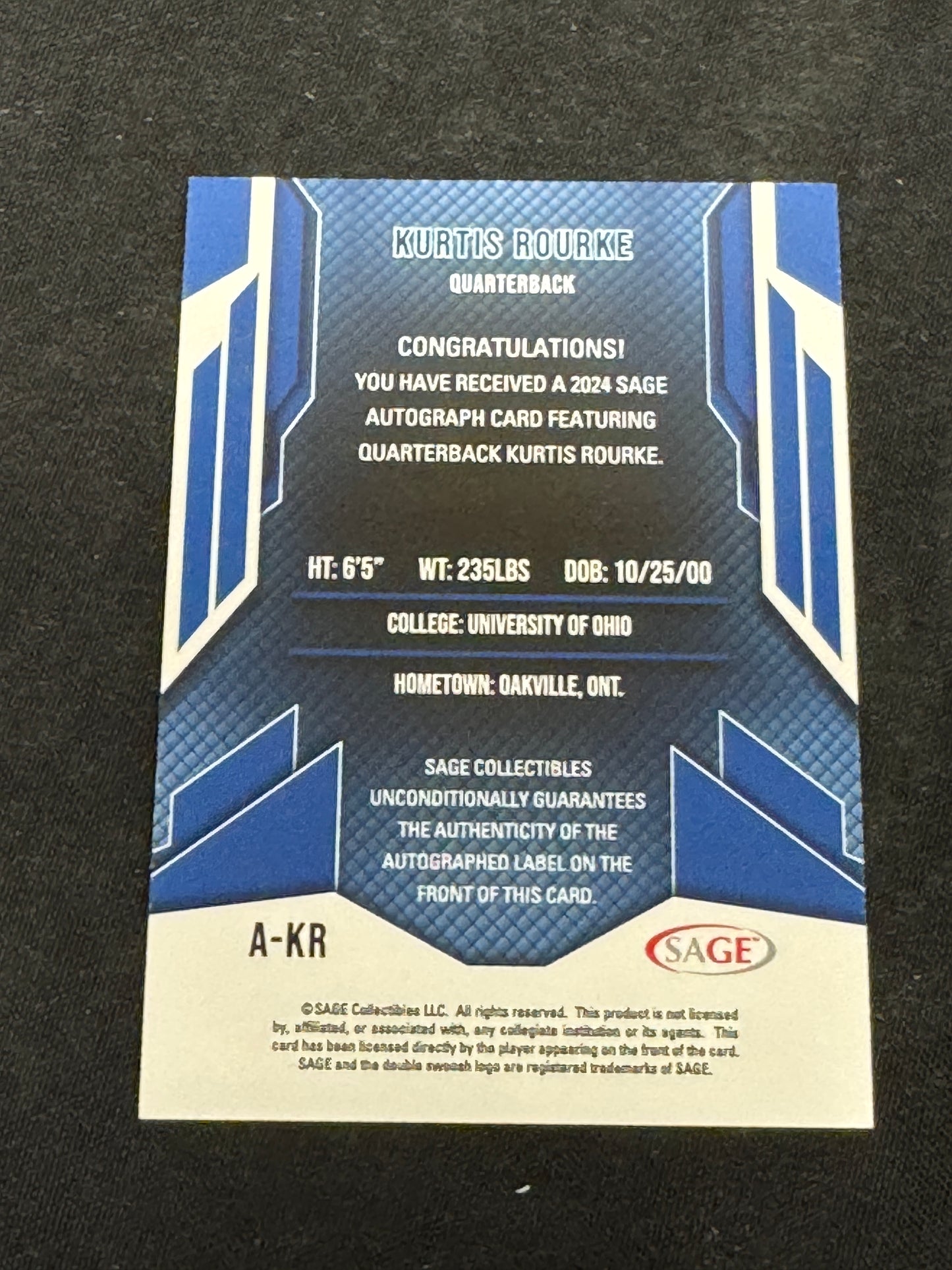 2024 SAGE FB KURTIS ROURKE A-KR AUTO RC21