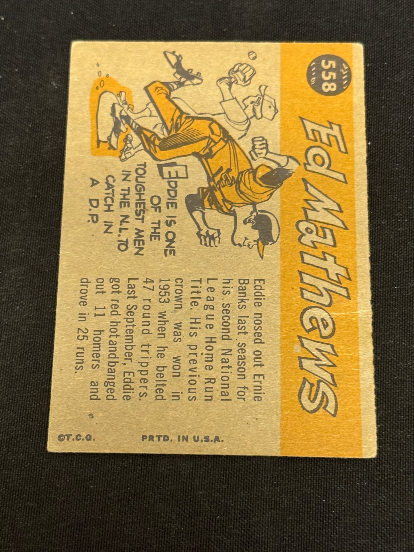 1960 TOPPS ED MATHEWS #558 EX V14780