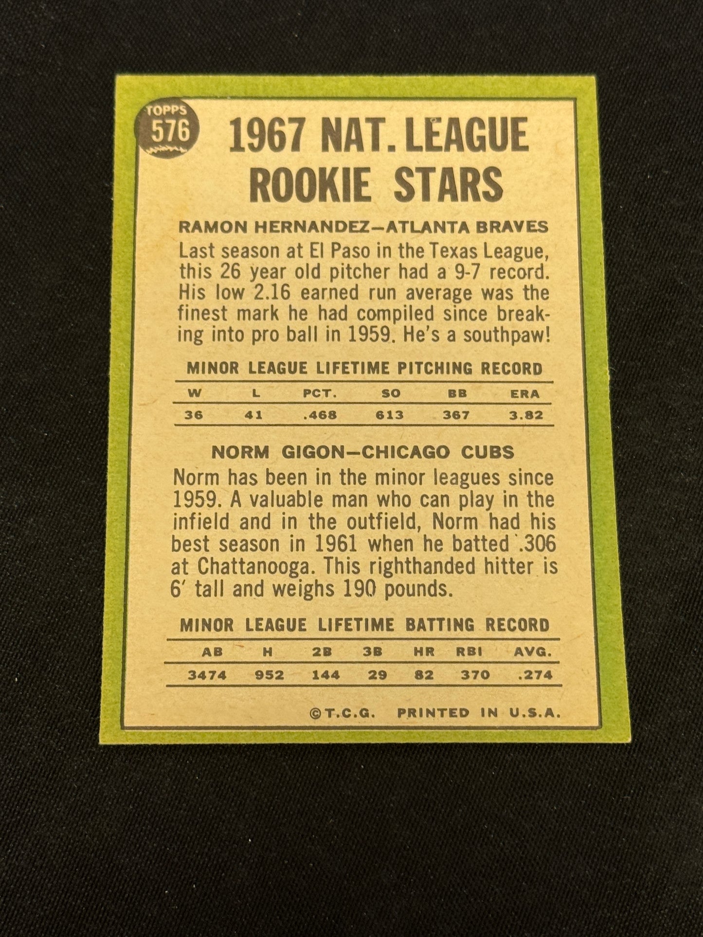 1967 TOPPS ROOKIE STARS #576 EXMT+ V4039