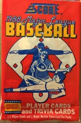 1988 SCORE BASEBALL SEALED PACK