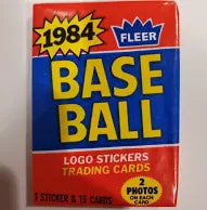 1984 FLEER BASEBALL WAX PACK (15 CARDS & 1 STICKER)