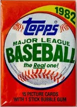 1982 TOPPS BASEBALL 15 CARD WAX PACK