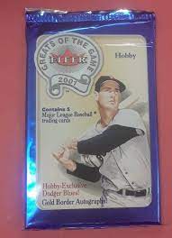 2001 FLEER GREATS OF THE GAME 5 CARD PACK