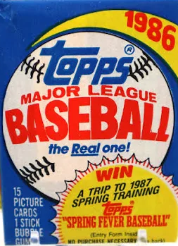 1986 TOPPS BASEBALL WAX PACK