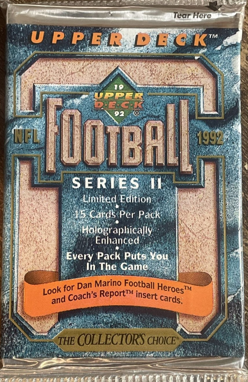 1992 UPPER DECK FOOTBALL SERIES 2 15 CARD WAX PACK