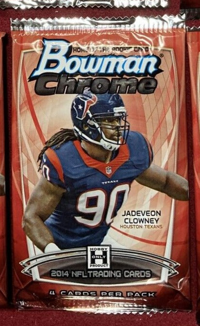 2014 BOWMAN CHROME FOOTBALL 4 CARD PACK