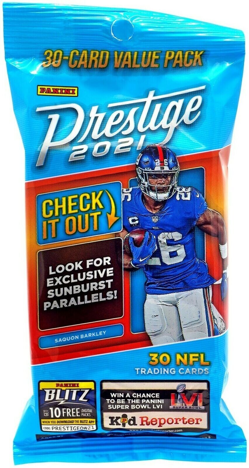 2021 PRESTIGE FOOTBALL JUMBO PACK