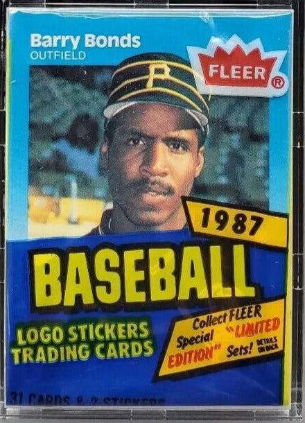 1987 FLEER BASEBALL 31 CARD CELLO PACK