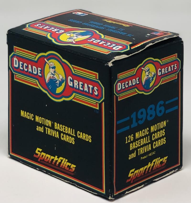 1986 SPORTFLICS BASEBALL DECADE GREATS BOX
