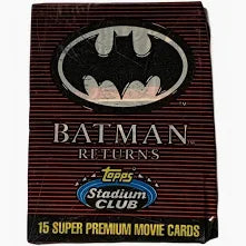 1992 TOPPS STADIUM CLUB BATMAN RETURNS SUPER PREMIUM MOVIE CARD SEALED PACKS