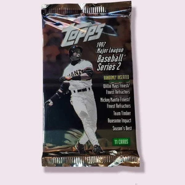 1997 TOPPS BASEBALL SERIES 2 HOBBY 11 CARD PACK