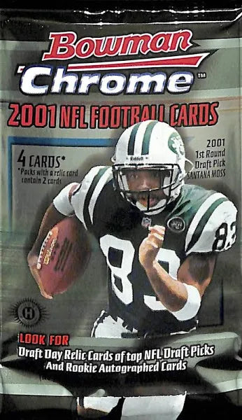 2001 BOWMAN CHROME FOOTBALL HOBBY PACK