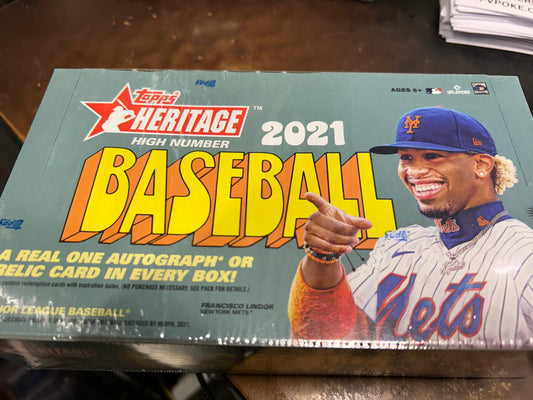 2021 HERITAGE BASEBALL HIGH NUMBER HOBBY BOX