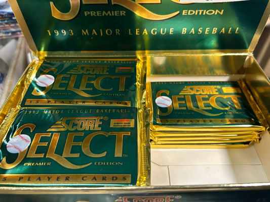 1993 SELECT BASEBALL SEALED HOBBY PACK.