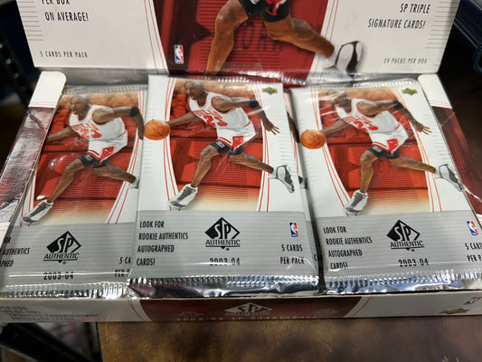 2003/04 SP AUTHENTIC BASKETBALL HOBBY SEALED PACK. *FRESH FROM SEALED BOX*