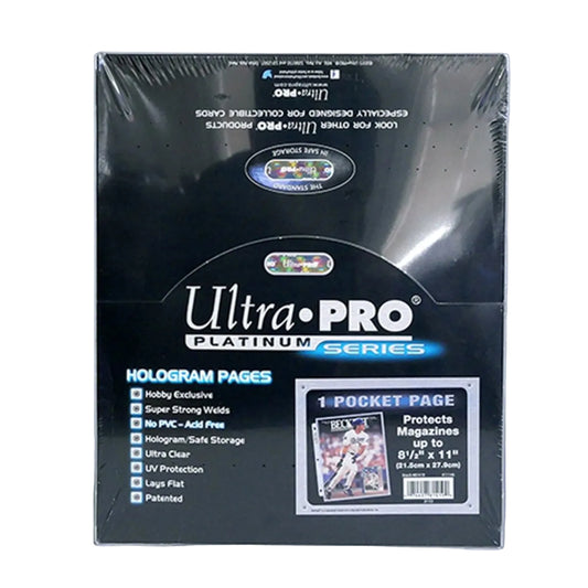 ULTRA PRO 1 POCKET PAGES 8 1/2 X 11 - 100 CT BOX
