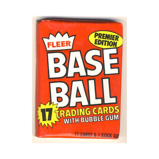 1981 FLEER BASEBALL PREMIERE EDITION 17 CARD WAX PACK