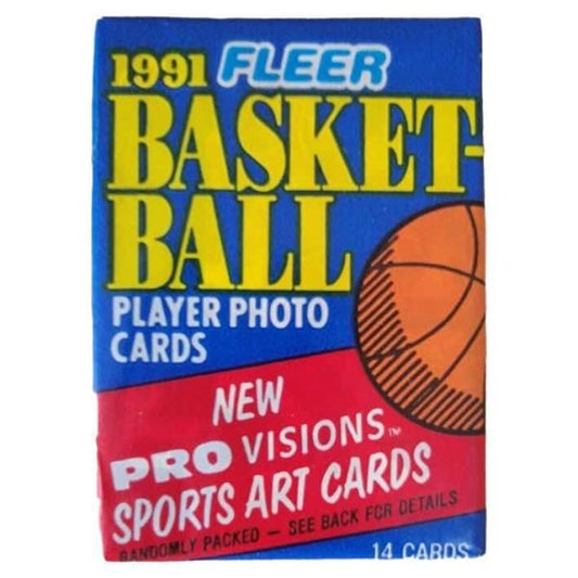 1991 FLEER BASKETBALL WAX PACKS (14 CARDS)