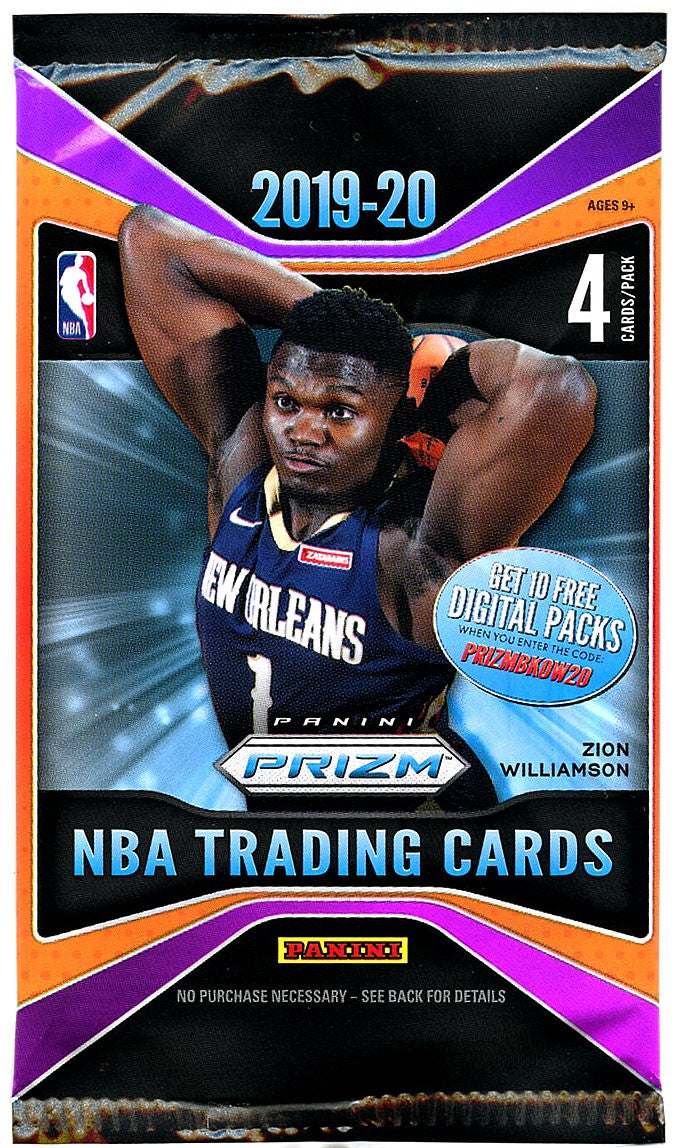 2019-20 PRIZM BASKETBALL RETAIL 4 CARD PACK