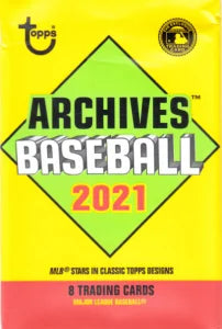 2021 ARCHIVES BASEBALL 8 CARD BLASTER PACK