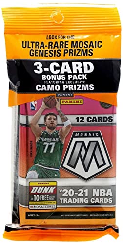 2020/21 PANINI MOSAIC BASKETBALL 15 CARD MULTI PACK