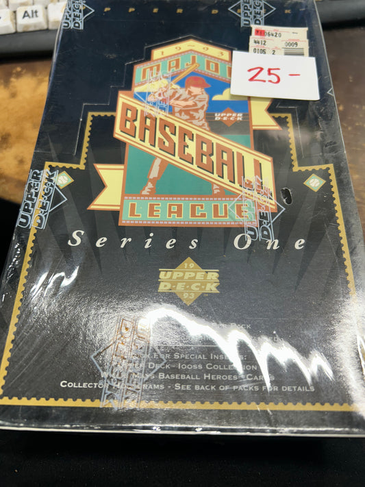 1993 UPPER DECK BASEBALL SERIES 1 HOBBY BOX.  ESTATE FIND