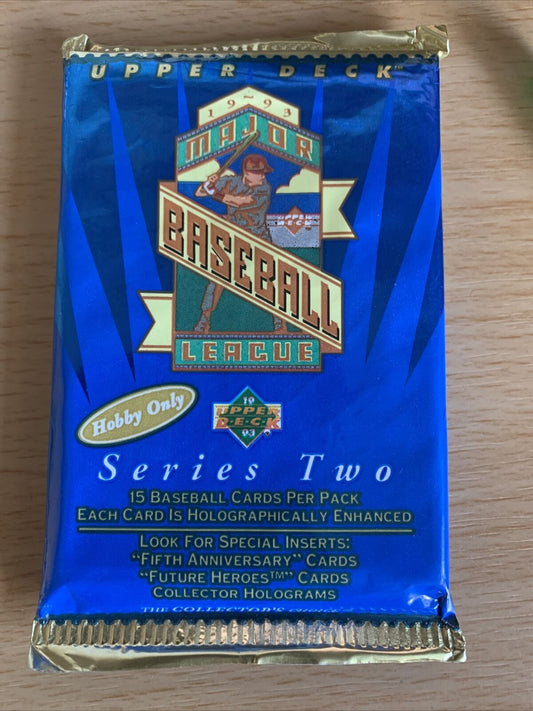 1993 UPPER DECK BASEBALL SERIES 2 15 CARD PACK