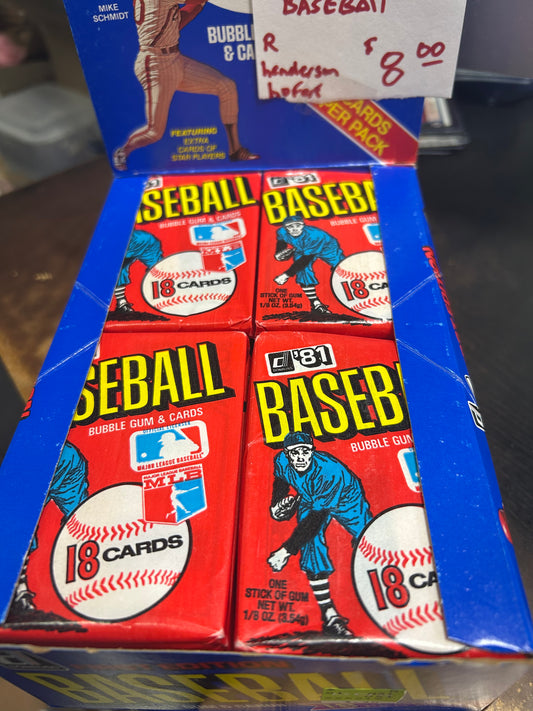 1981 DONRUSS BASEBALL WAX PACK