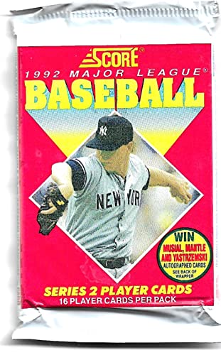 1992 SCORE BASEBALL SERIES 2 16 CARD PACK