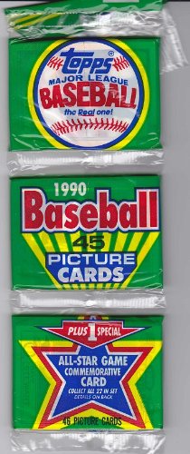 1990 TOPPS BASEBALL RACK PACK (45 Picture Cards) Sealed