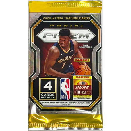 2020-21 PRIZM BASKETBALL RETAIL 4 CARD PACK