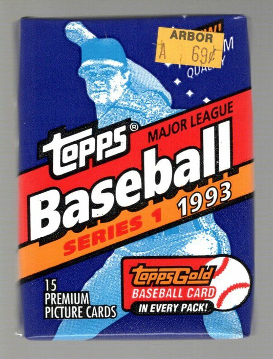 1993 TOPPS BASEBALL SERIES 1 15 CARD PACK