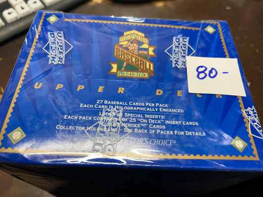 1993 UPPER DECK BASEBALL SERIES 2 JUMBO BOX.  ESTATE FIND