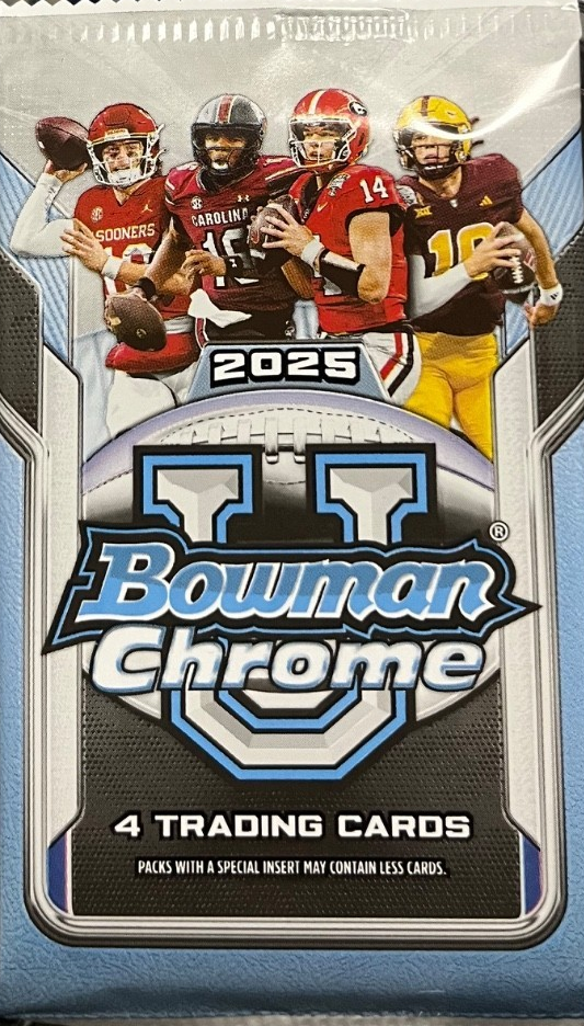 2025 BOWMAN CHROME U FOOTBALL BLASTER PACK