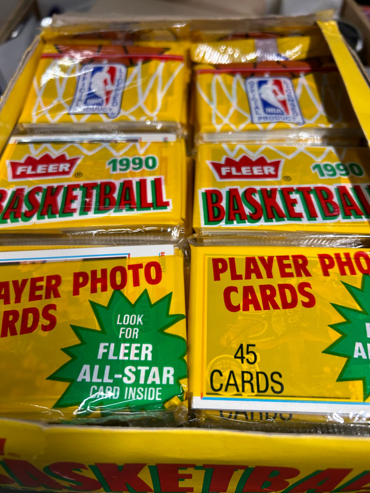 1990/91 FLEER BASKETBALL SEALED RACK PACK