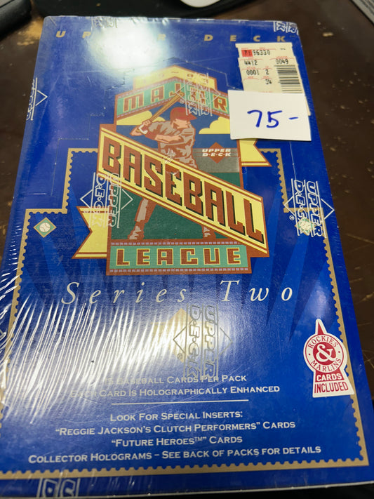 1993 UPPER DECK BASEBALL SERIES 2 HOBBY BOX.  ESTATE FINE
