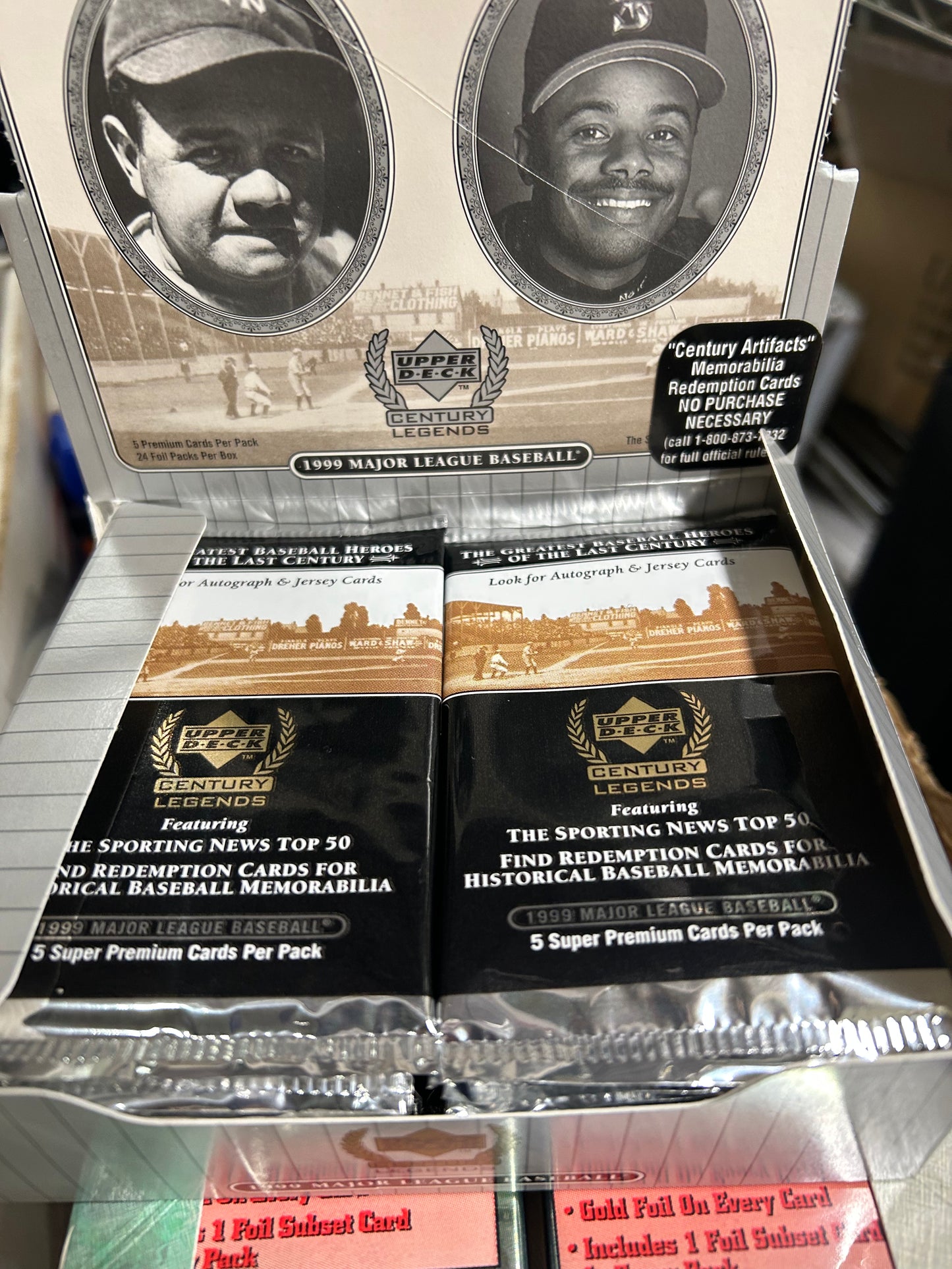 1999 UPPER DECK CENTURY LEGENDS BASEBALL HOBBY PACK