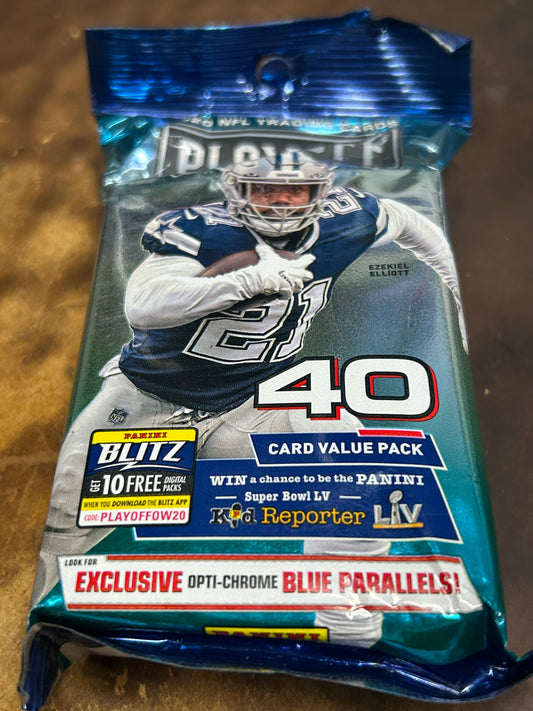 2020 PLAYOFF FOOTBALL SEALED FAT PACK