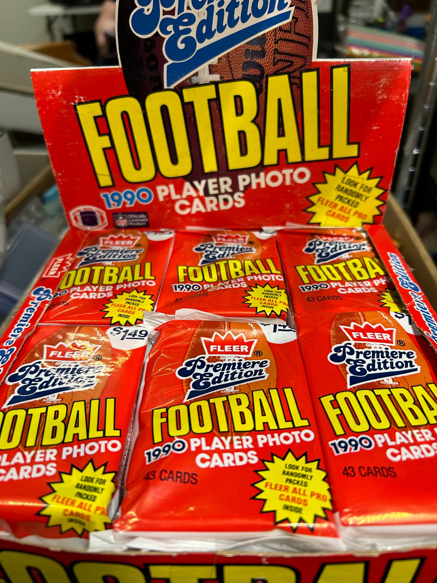 1990 FLEER FOOTBALL SEALED SUPER JUMBO PACK