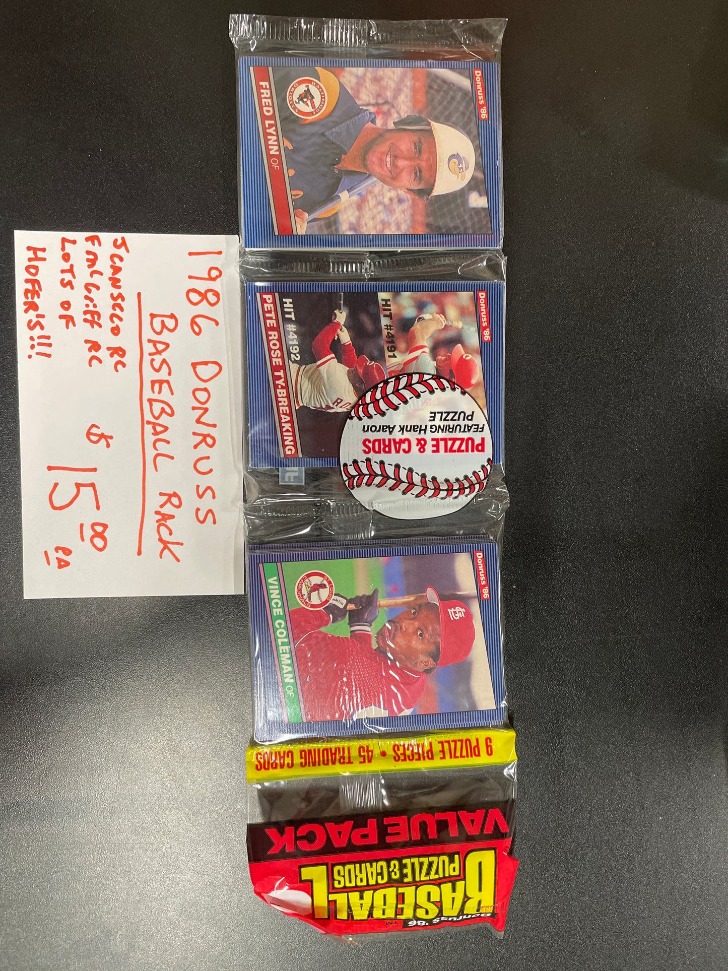 1986 DONRUSS BASEBALL RACK PACK