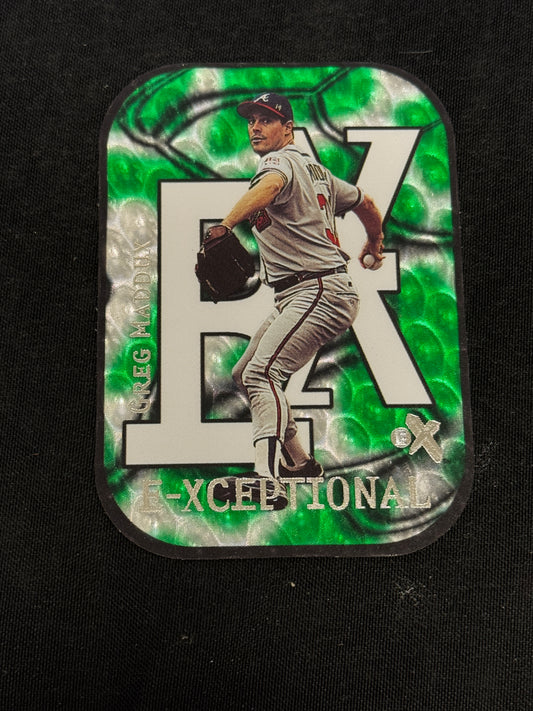 2000 FLEER E-XCEPTIONAL GREEN GREG MADDUX /999   V15253