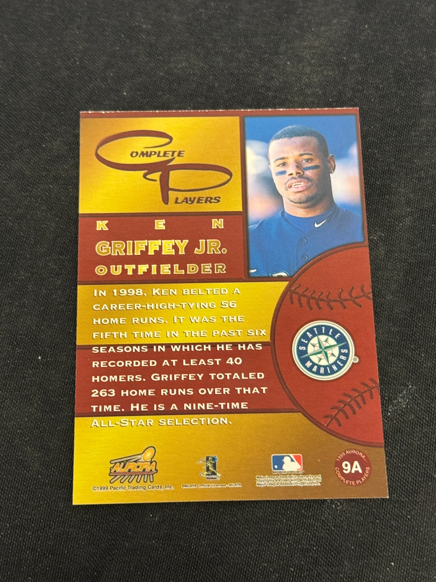 1999 PACIFIC AURORA COMPLETE PLAYERS KEN GRIFFEY JR #9A  V15294