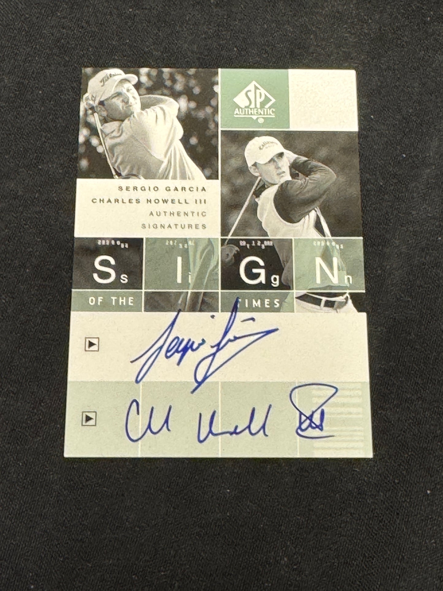 2002 UPER DECK SIGN OF THE TIMES SERGIO GARCIA CHARLES HOWELL III AUTO GH-250  RC22