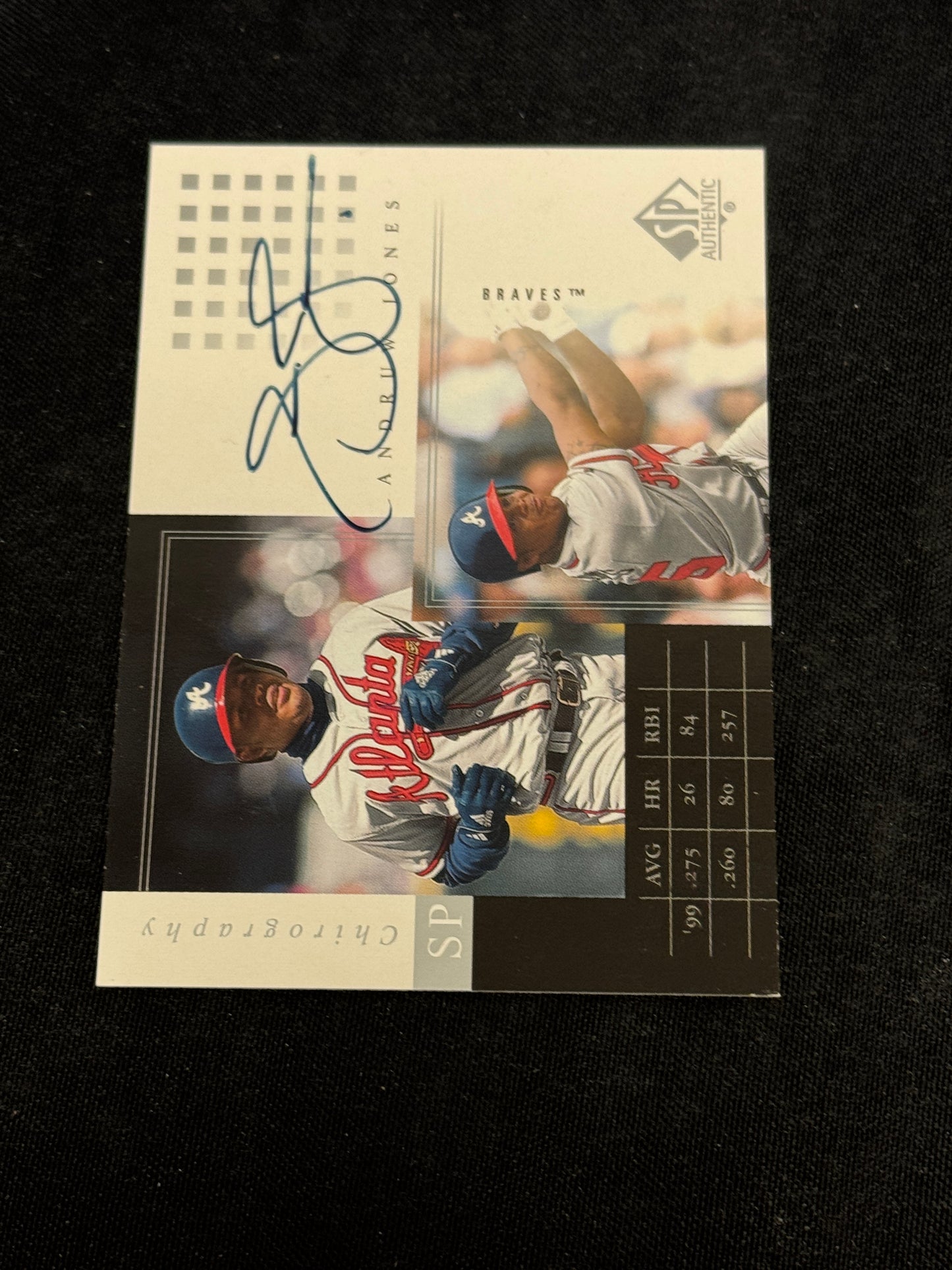 2000 UPPER DECK SP CHIROGRAPHY  ANDRUW JONES AJ  AUTO  RC26