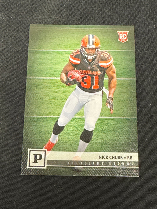2018 PANINI FB NICK CHUBB RC #316  RC35