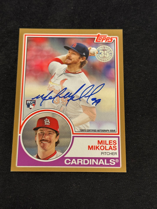 2018 TOPPS CERTIFIED MILES MIKOLAS 83A-MM  22/50  AUTO  RC45